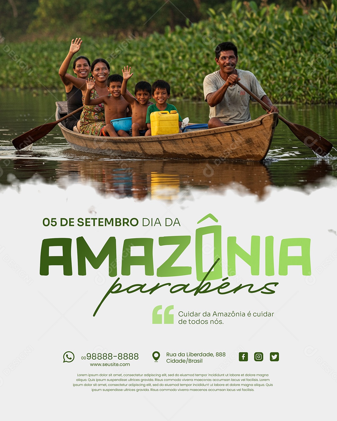 Dia da Emancipação do Amazonas 05 de Setemtro Social Media PSD Editável