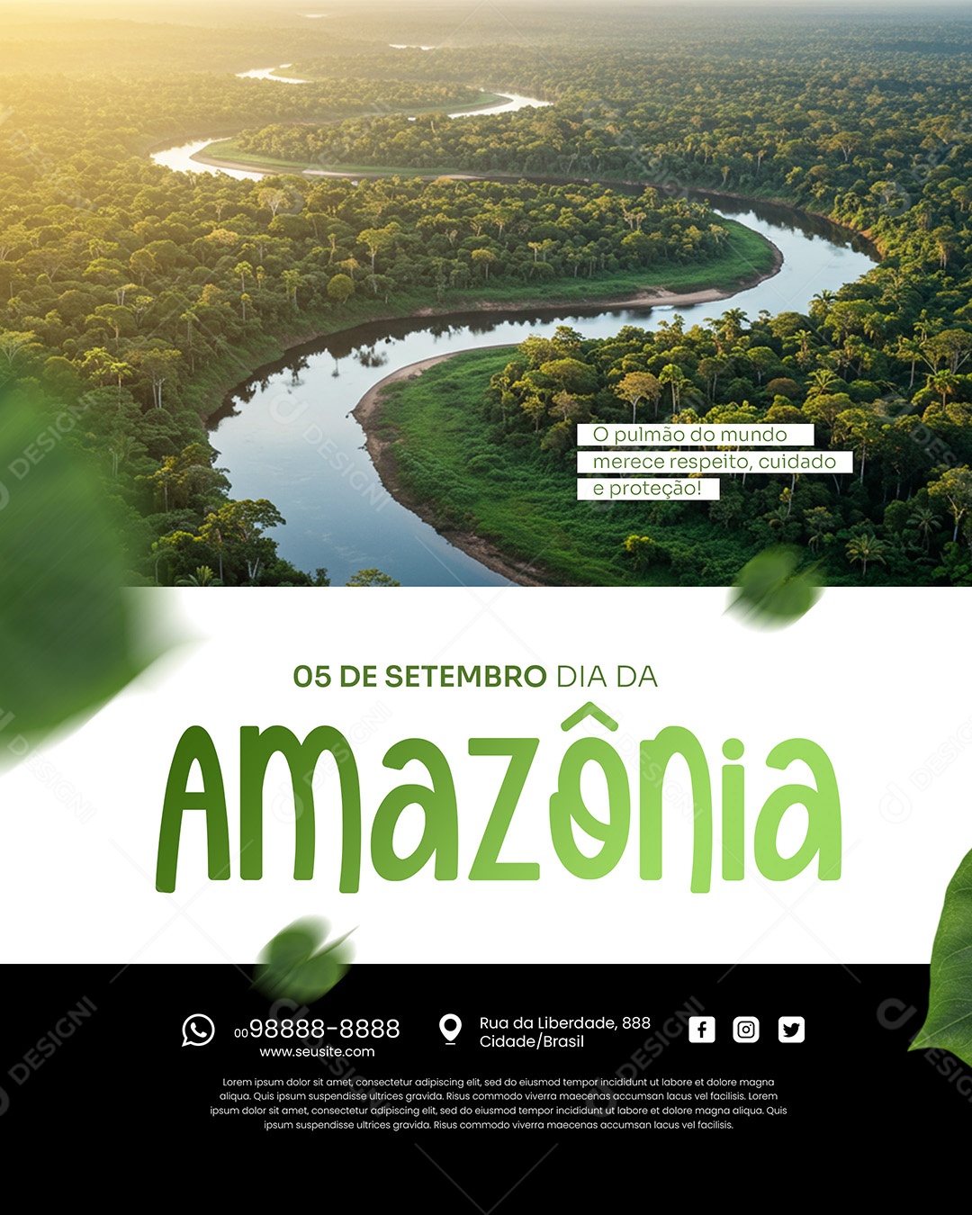 Dia da Emancipação do Amazonas 05 de Setemtro Social Media PSD Editável