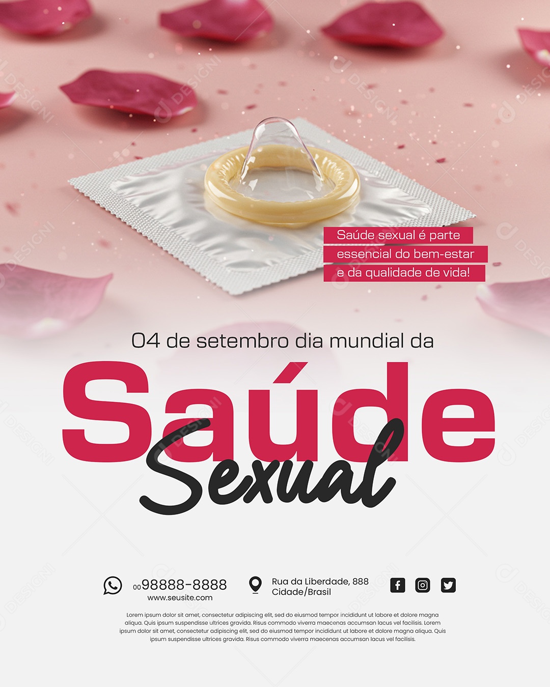 Dia da Saúde Sexual 04 de Setembro Social Media PSD Editável