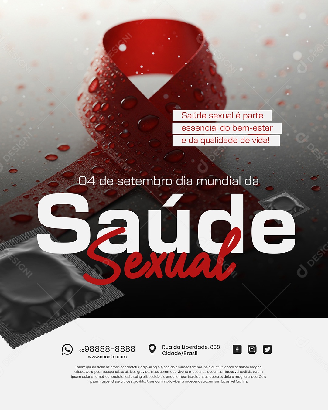 Dia da Saúde Sexual 04 de Setembro Social Media PSD Editável