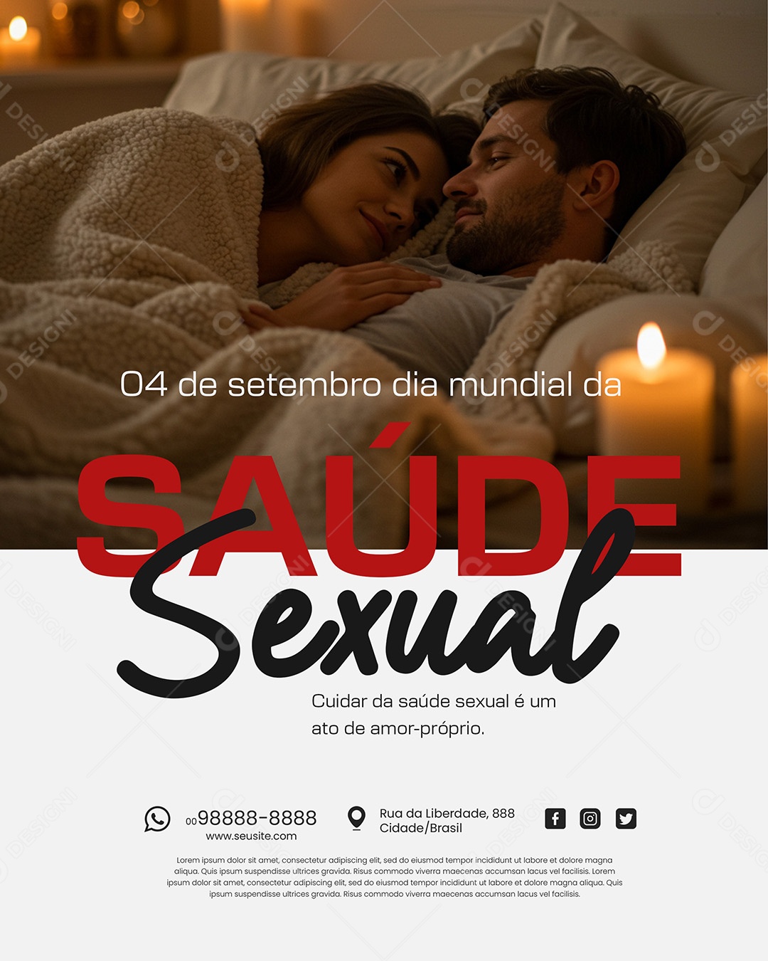 Dia da Saúde Sexual 04 de Setembro Social Media PSD Editável