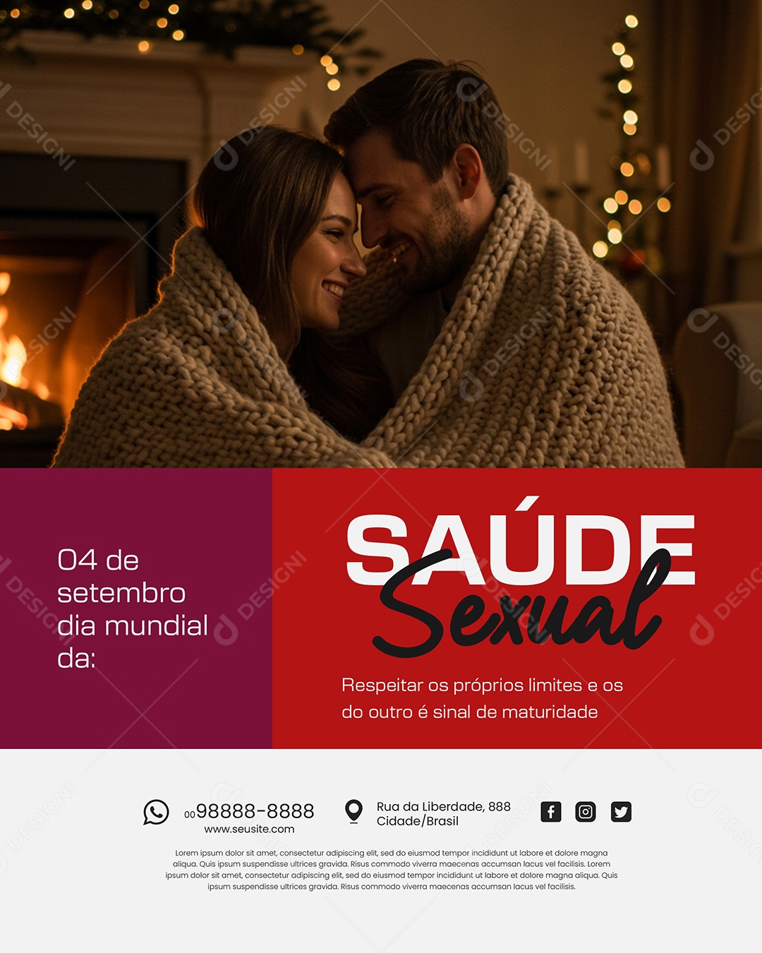 Dia da Saúde Sexual 04 de Setembro Social Media PSD Editável