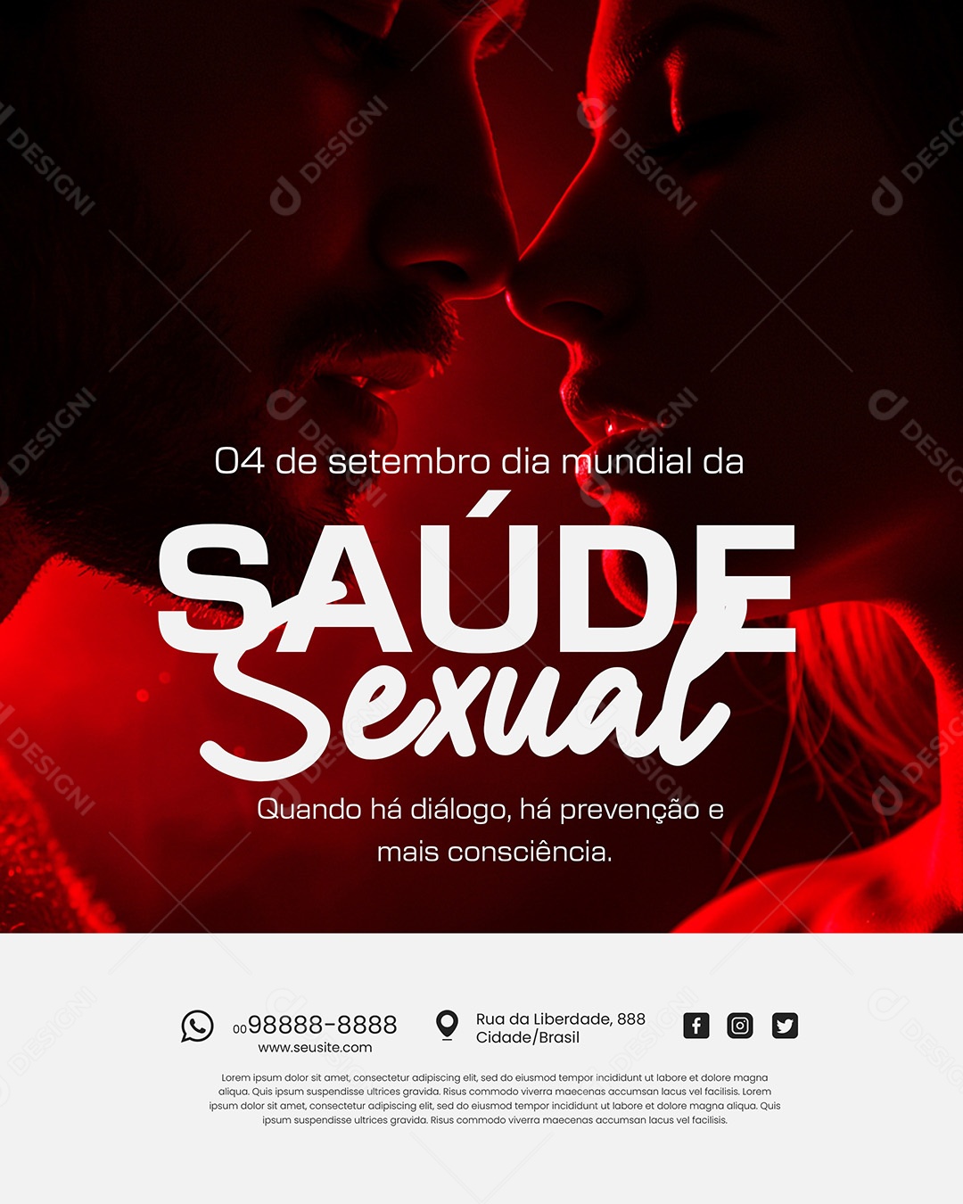 Dia da Saúde Sexual 04 de Setembro Social Media PSD Editável