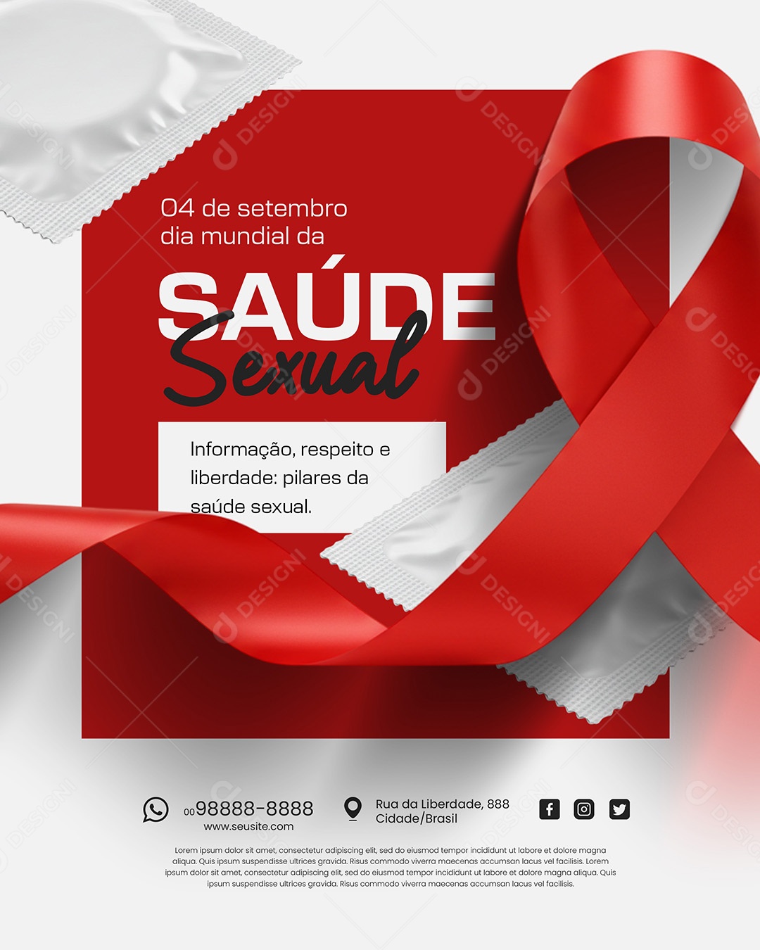 Dia da Saúde Sexual 04 de Setembro Social Media PSD Editável