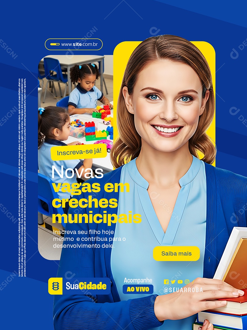 Politica Inscreva-Se Já Novas Vagas Social Media PSD Editável