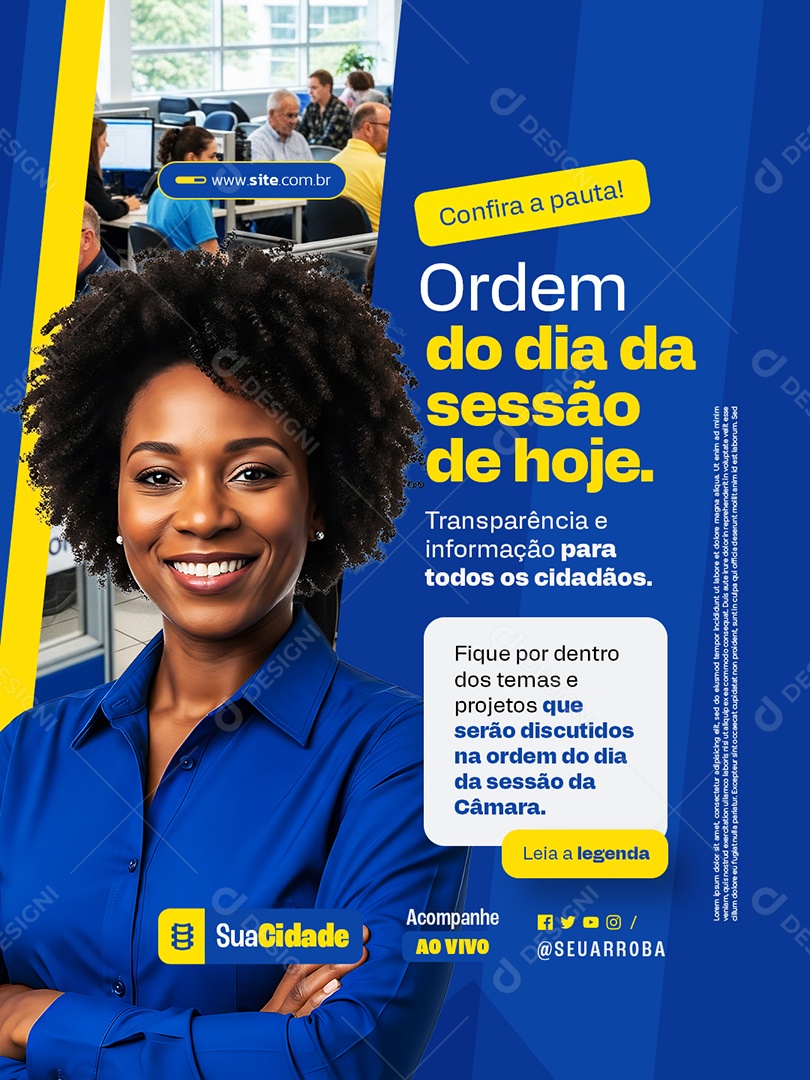 Politica Confira a Pauta Ordem do Dia da Sessão Social Media PSD Editável