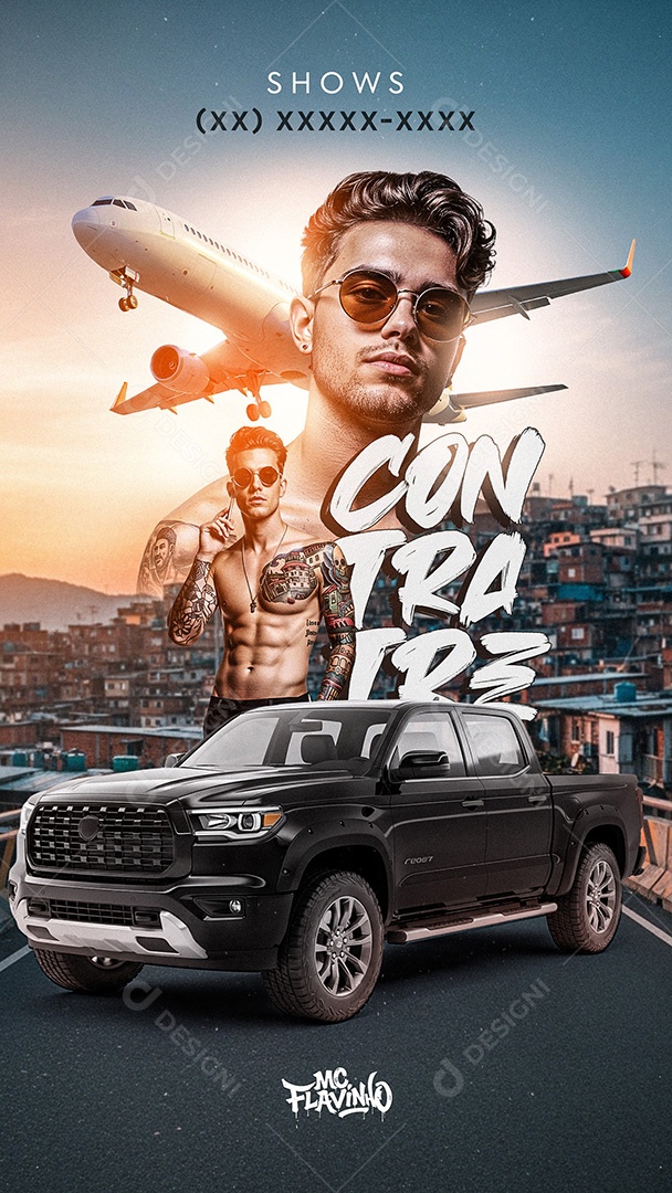 Flyer Ligue e Contrate Social Media Story PSD Editável