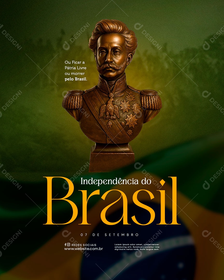 Dia da Independência do Brasil 07 de Setembro Social Media PSD Editável