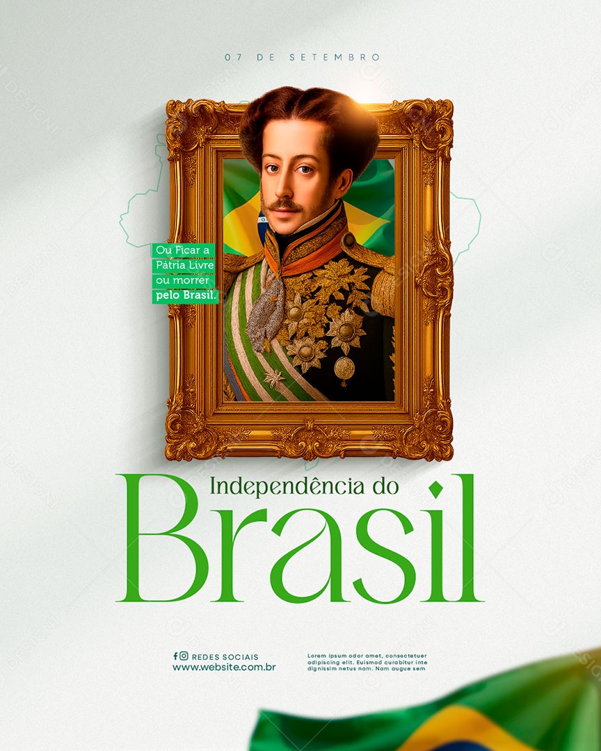 Dia da Independência do Brasil 07 de Setembro Social Media PSD Editável