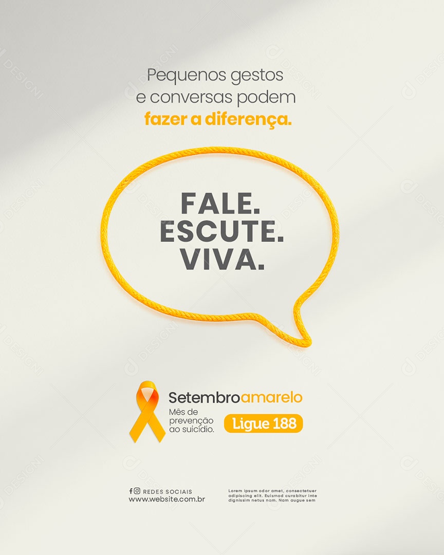 Setembro Amarelo Social Media PSD Editável