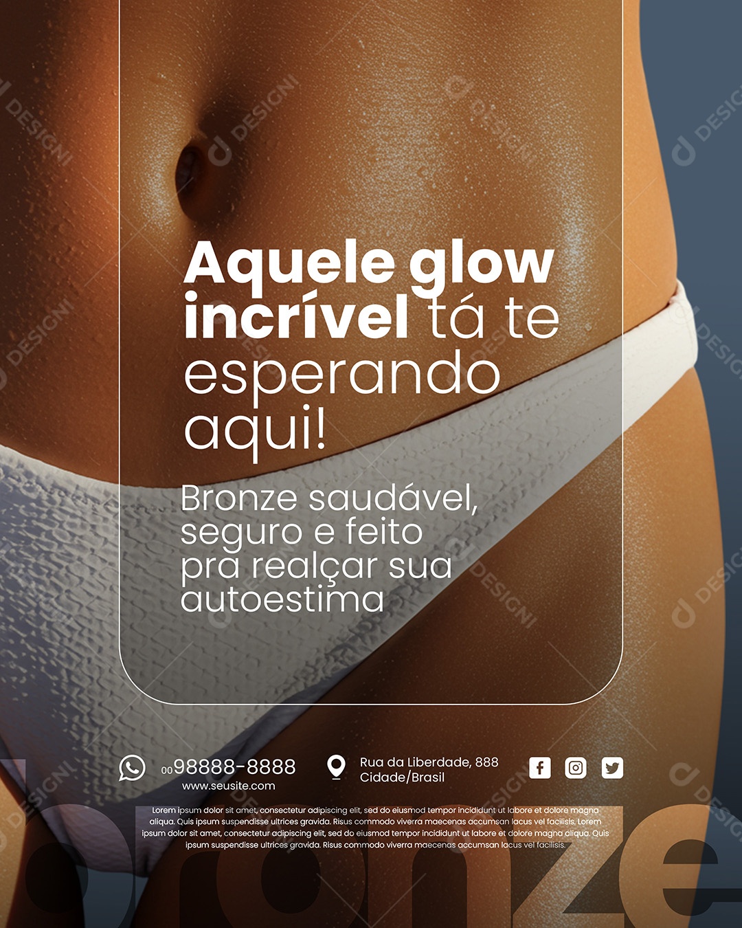 Social Media Aquele Glow Incrível  Social Media PSD Editável
