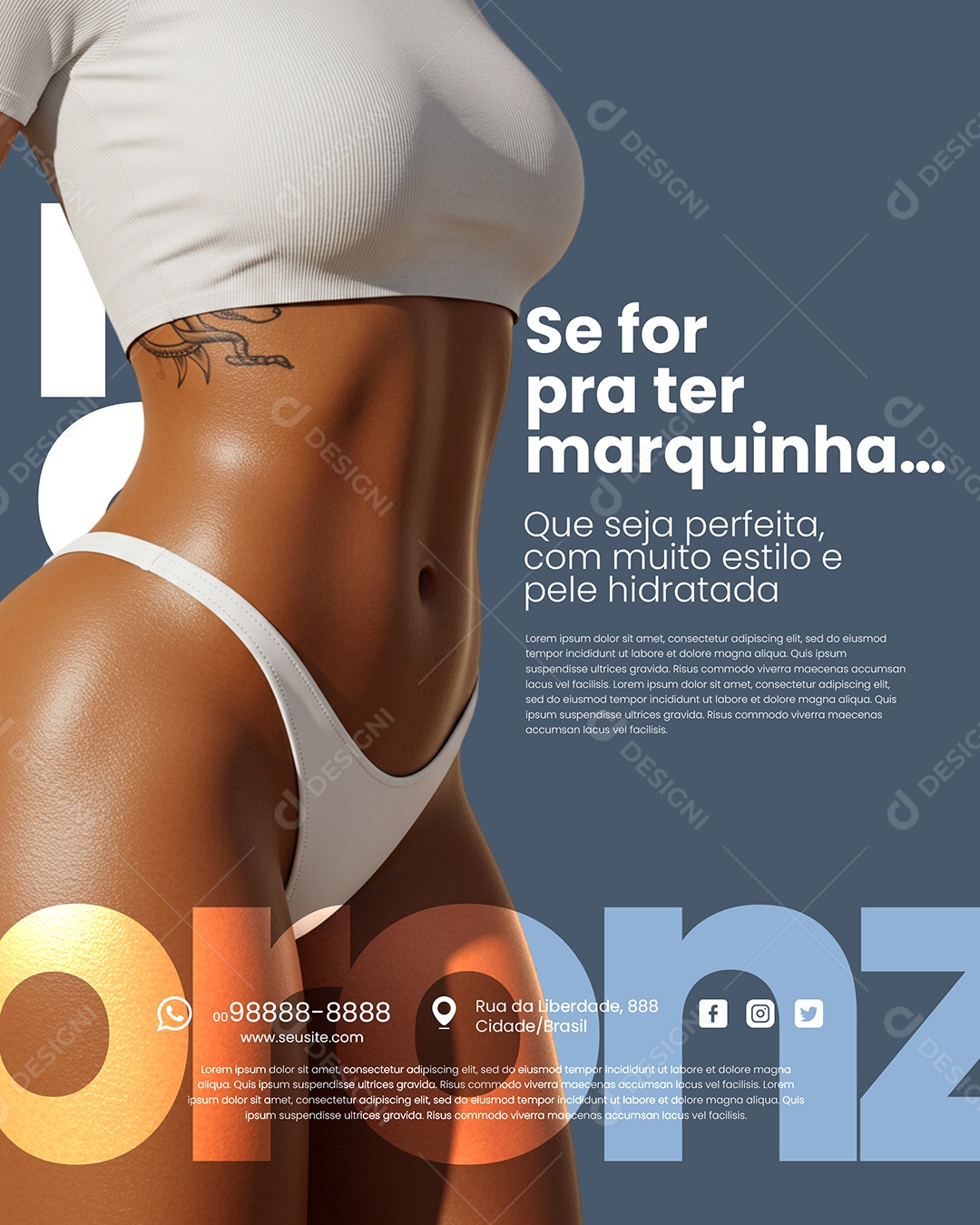 Social Media Se For Pra Ter Marquinha Social Media PSD Editável