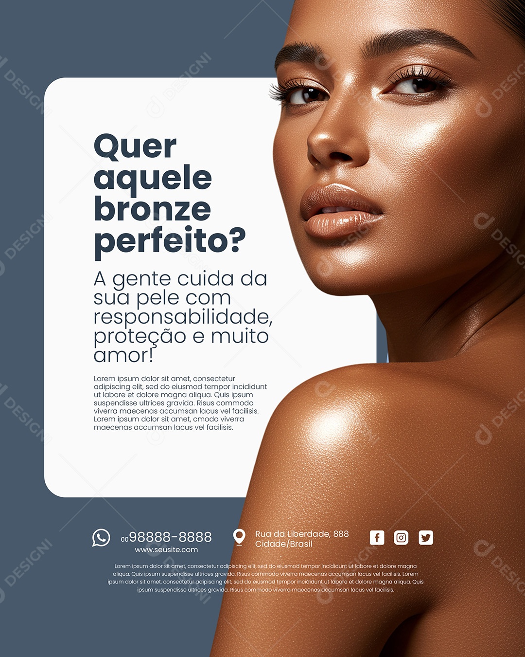 Social Media Quer Aquele Bronze Perfeito Social Media PSD Editável