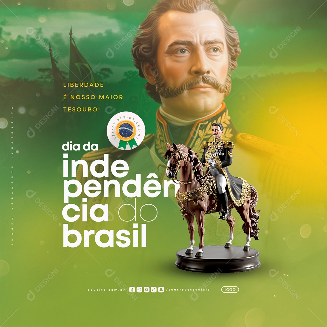 Dia da Independência do Brasil 07 de Setembro Social Media PSD Editável