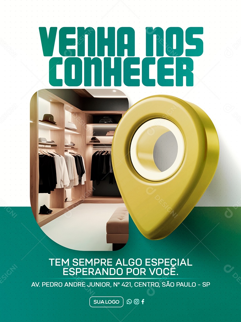 Venha nos Conhecer Loja Social Media PSD Editável