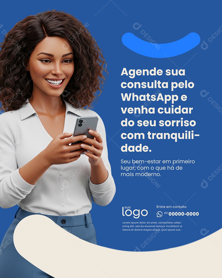 Post Agende sua Consulta Social Media Dentista PSD Editável