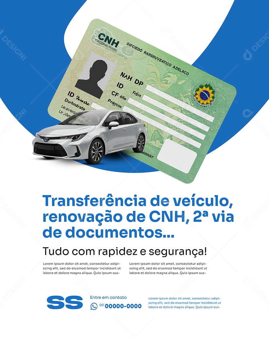 Post Trasfêrencia Social Media Despachante PSD Editável