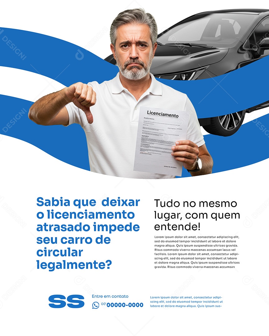 Post Tudo no Mesmo Lugar Social Media Despachante PSD Editável