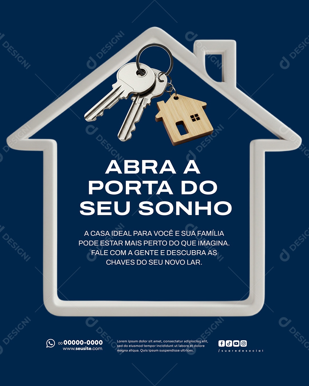 Empresa Engenharia Abra A Porta Do Seu Sonho Social Media PSD Editável