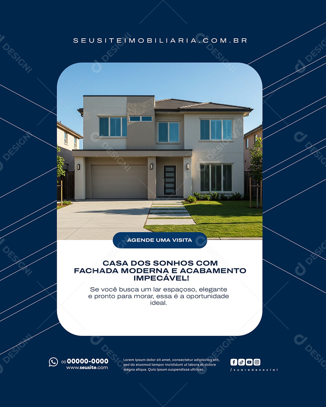 Empresa Engenharia Casa Dos Sonhos Social Media PSD Editável
