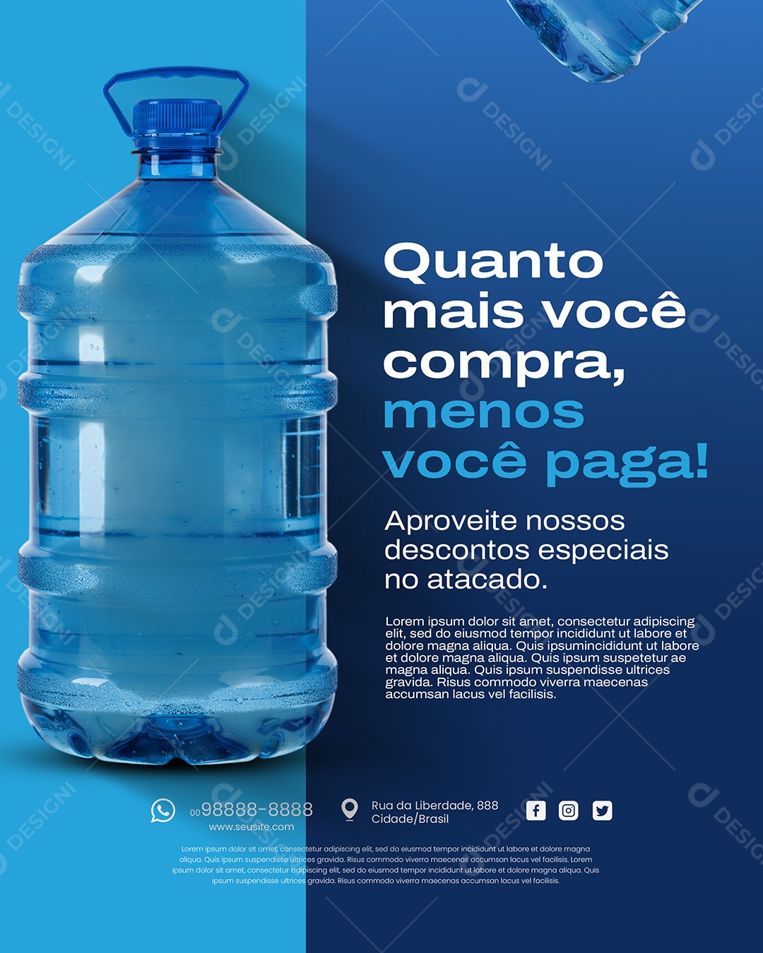 Distribuidora de Água Social Media PSD Editável