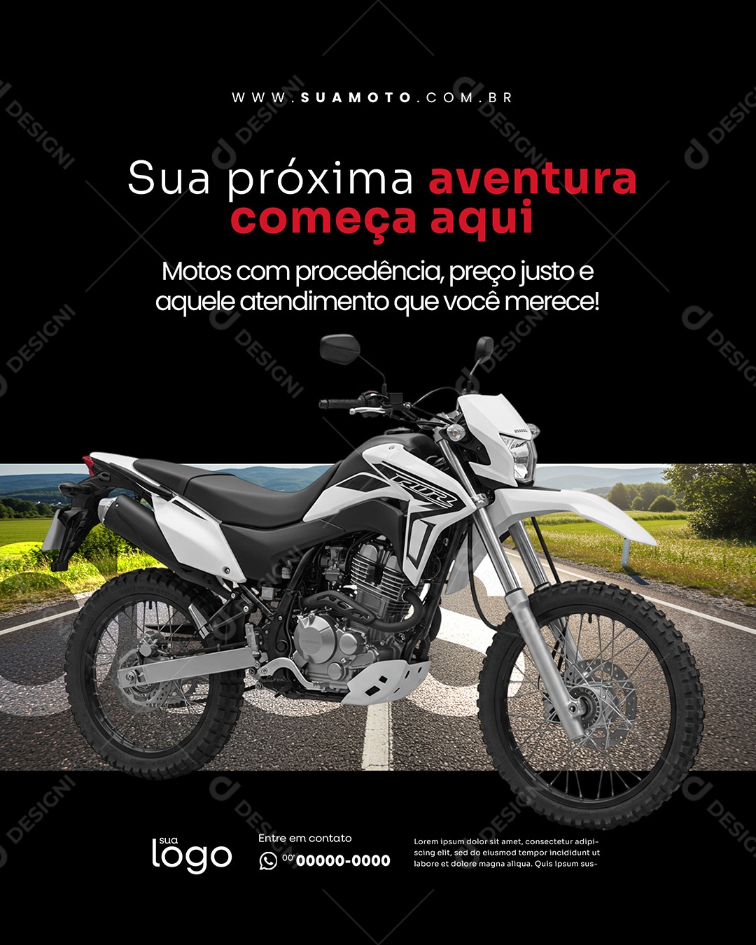 Concessionária de Motos Social Media PSD Editável