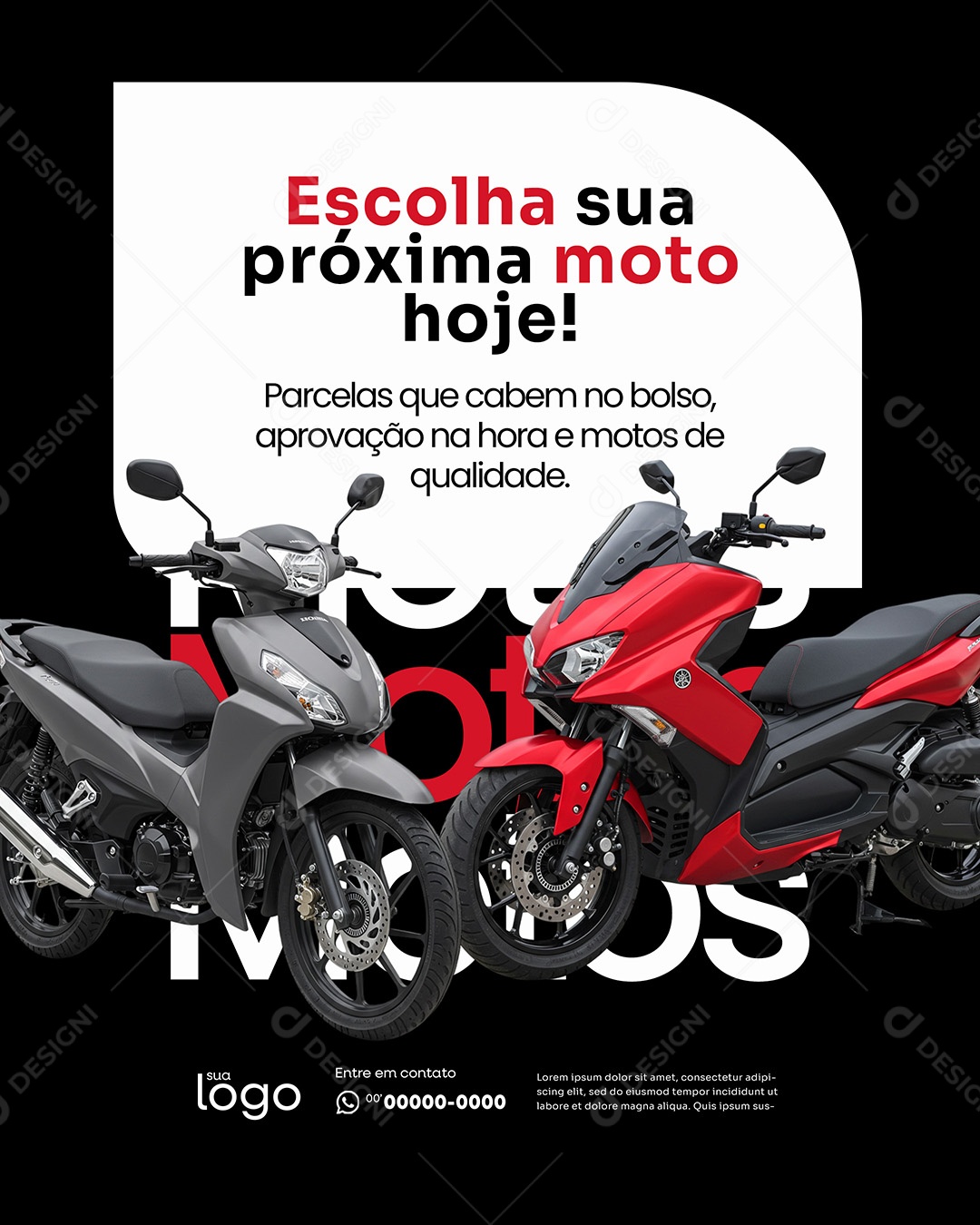 Concessionária de Motos Social Media PSD Editável