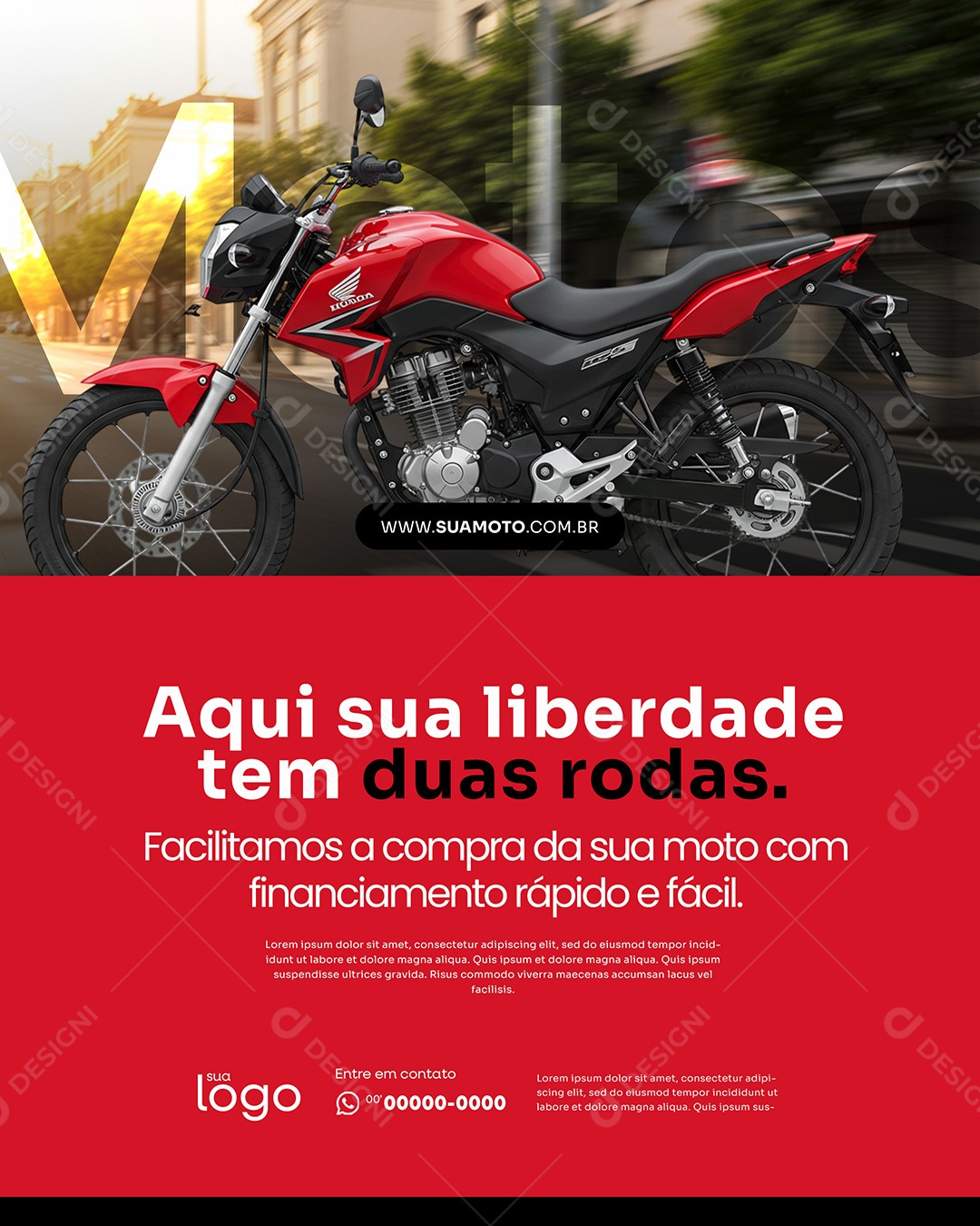 Concessionária de Motos Social Media PSD Editável