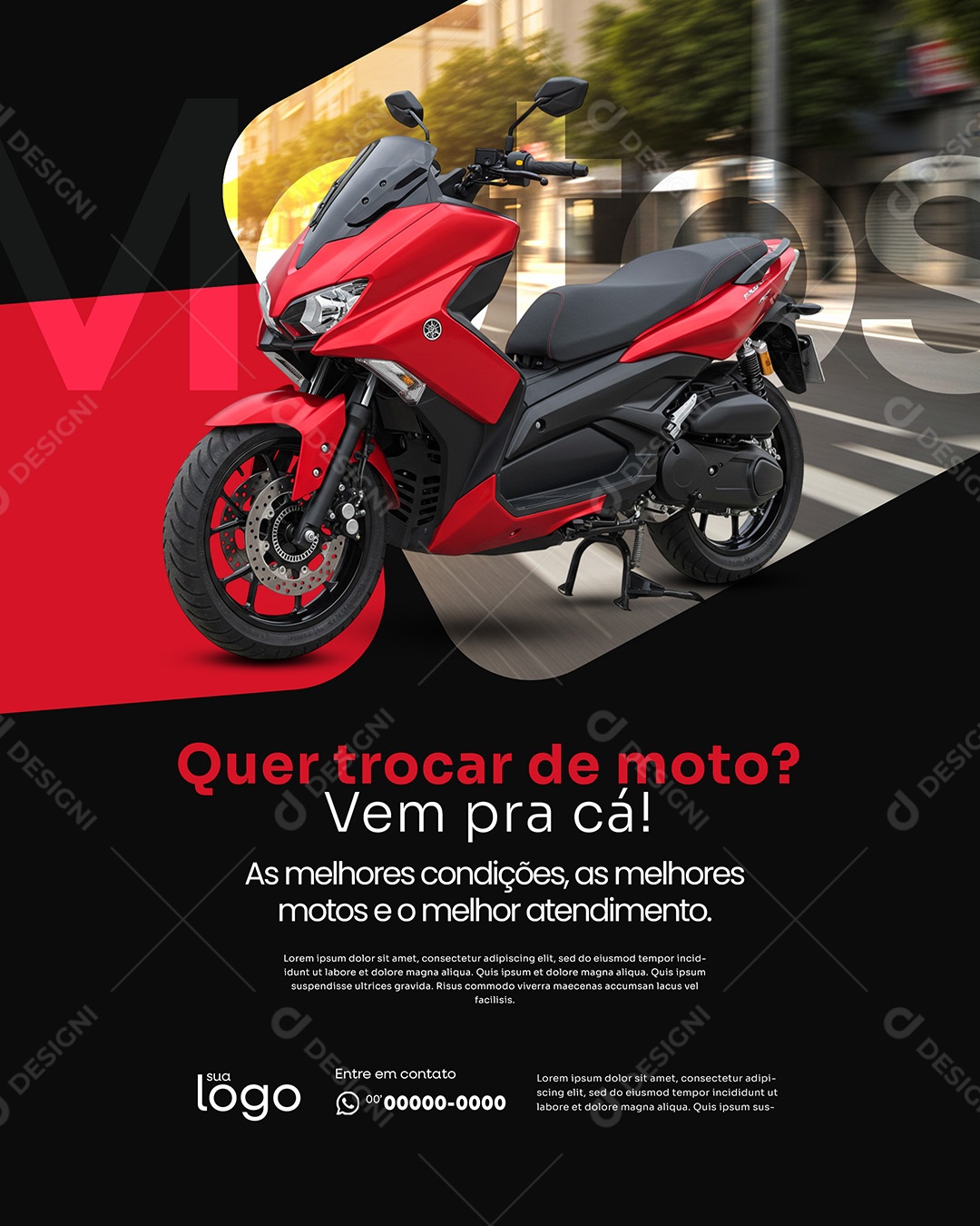 Concessionária de Motos Social Media PSD Editável