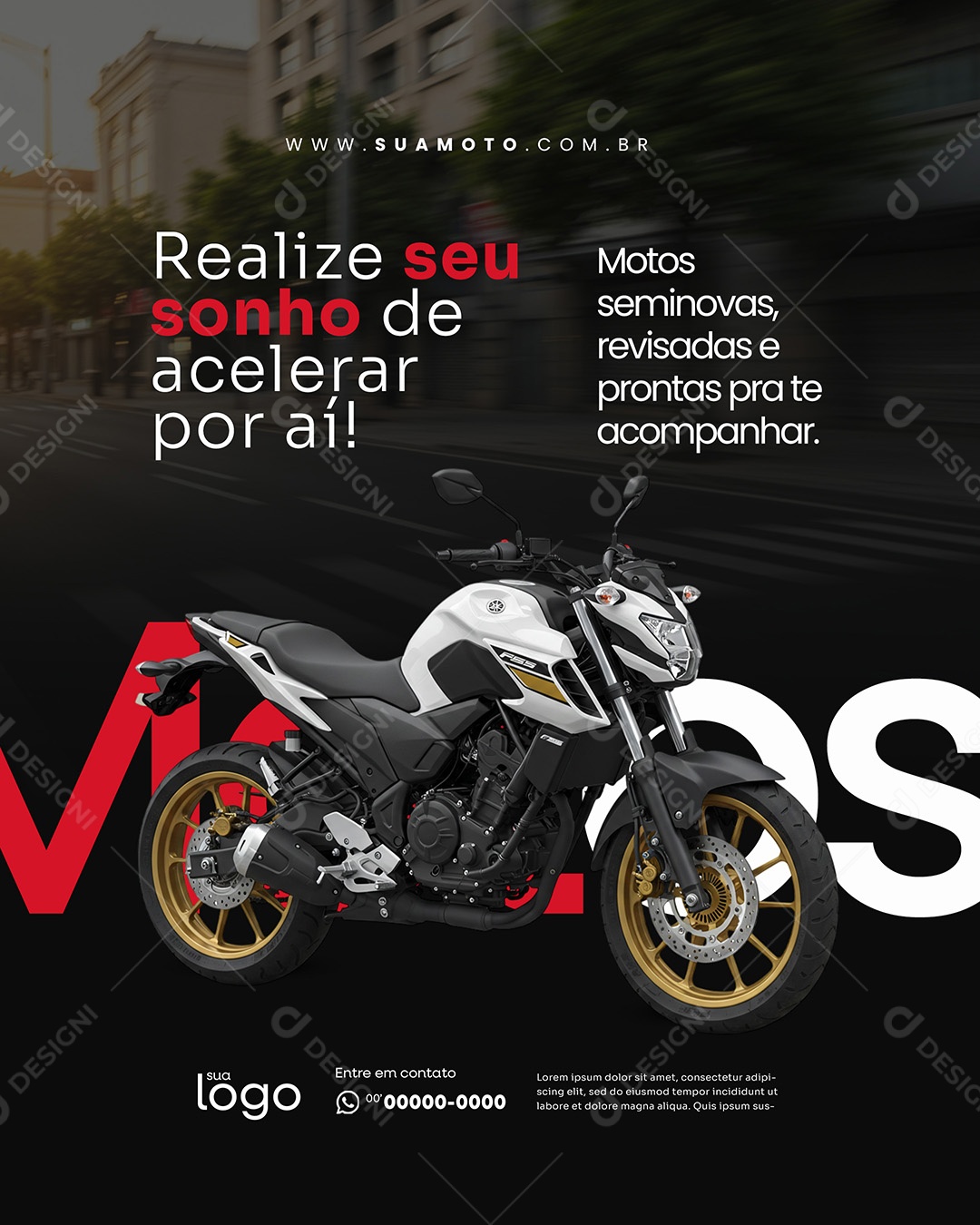 Concessionária de Motos Social Media PSD Editável