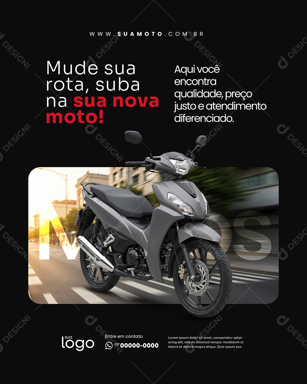 Concessionária de Motos Social Media PSD Editável