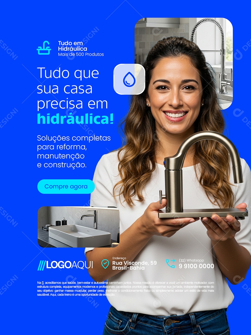 Hidráulicos Tudo Que Sua Casa Precisa em Hidráulica Social Media PSD Editável