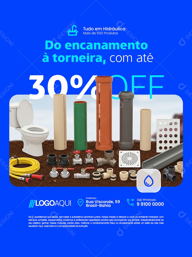 Hidráulicos Do Encanamento à Torneira Social Media PSD Editável