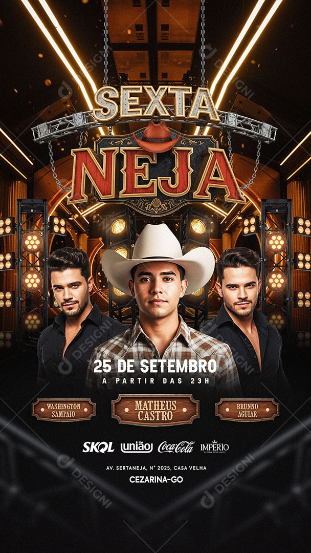 Flyer Sexta Neja Social Media Story PSD Editável