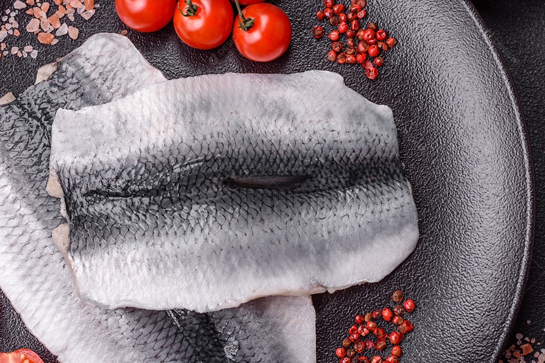 Filés de Matjes, um tipo de arenque jovem e cru, curado em salmoura