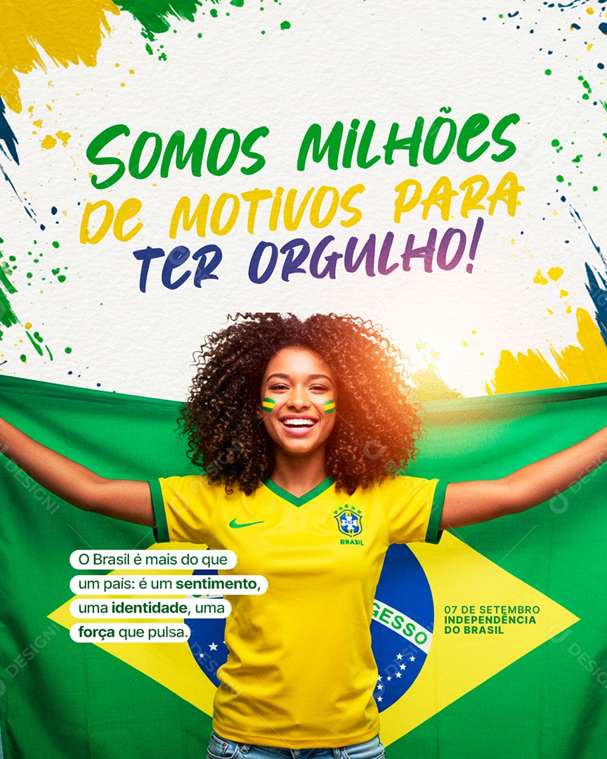 Dia da Independência do Brasil 07 de Setembro Social Media PSD Editável