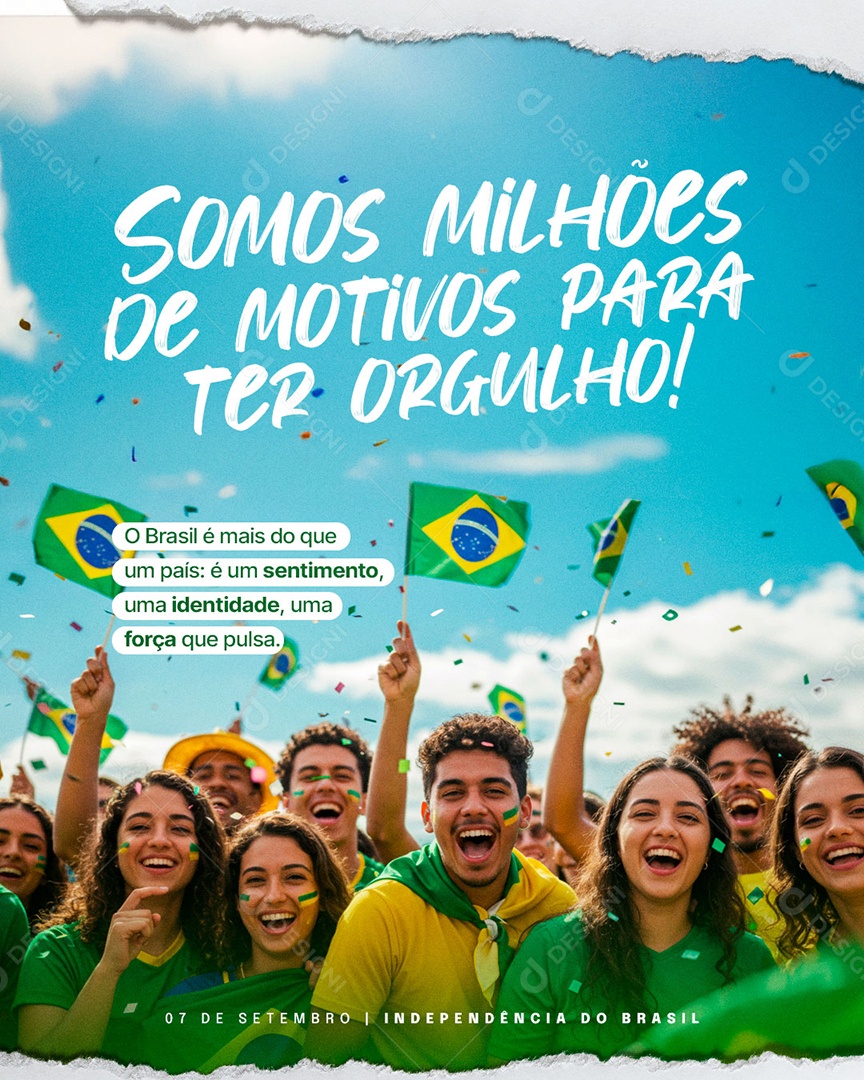 Dia da Independência do Brasil 07 de Setembro Social Media PSD Editável