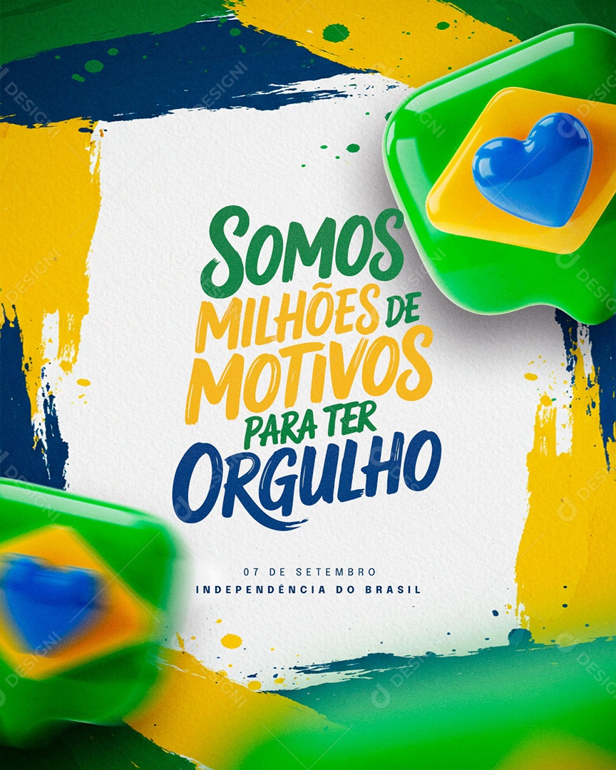 Dia da Independência do Brasil 07 de Setembro Social Media PSD Editável
