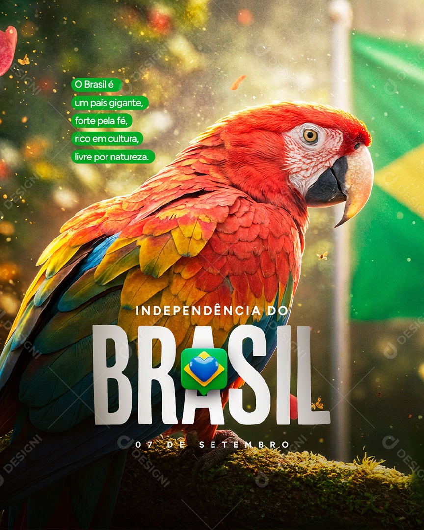 Dia da Independência do Brasil 07 de Setembro Social Media PSD Editável