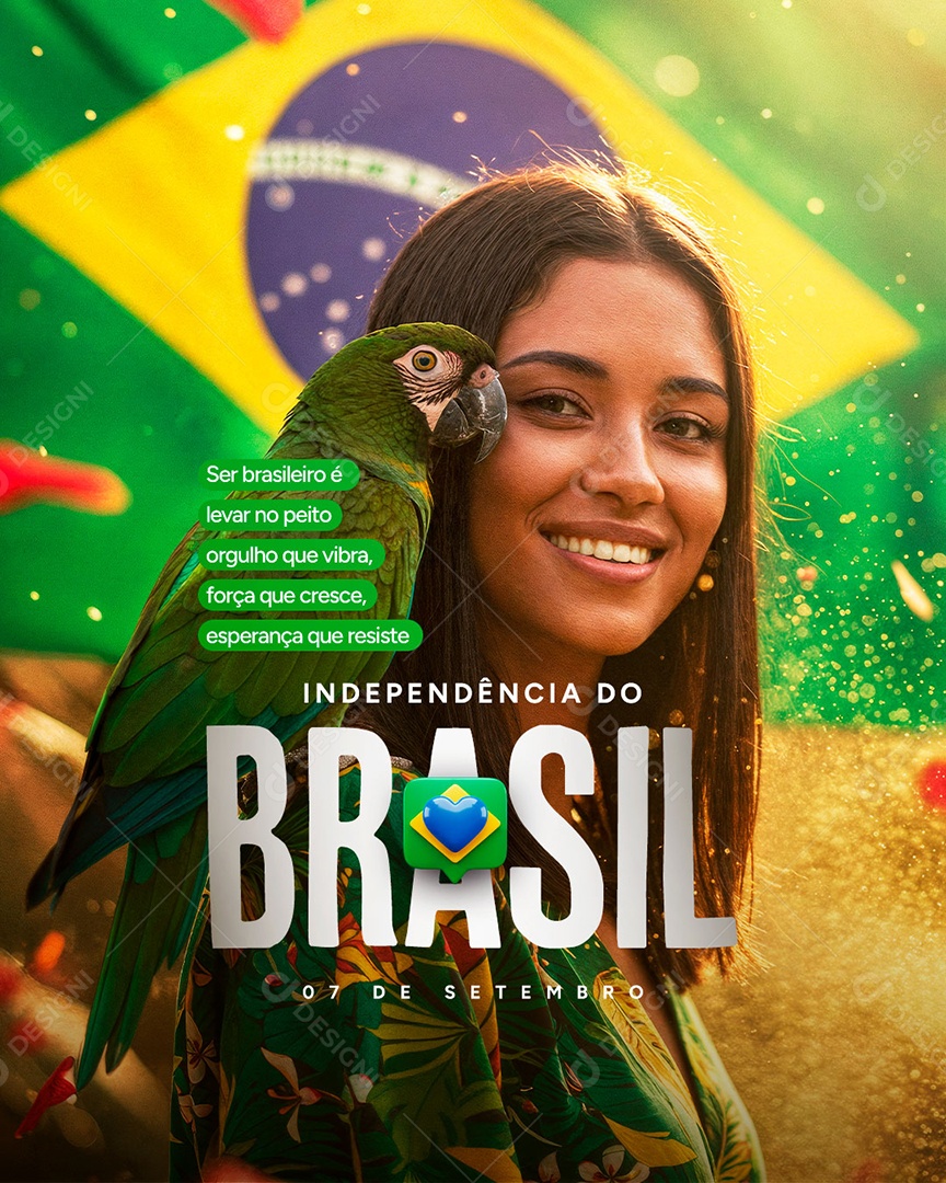 Dia da Independência do Brasil 07 de Setembro Social Media PSD Editável