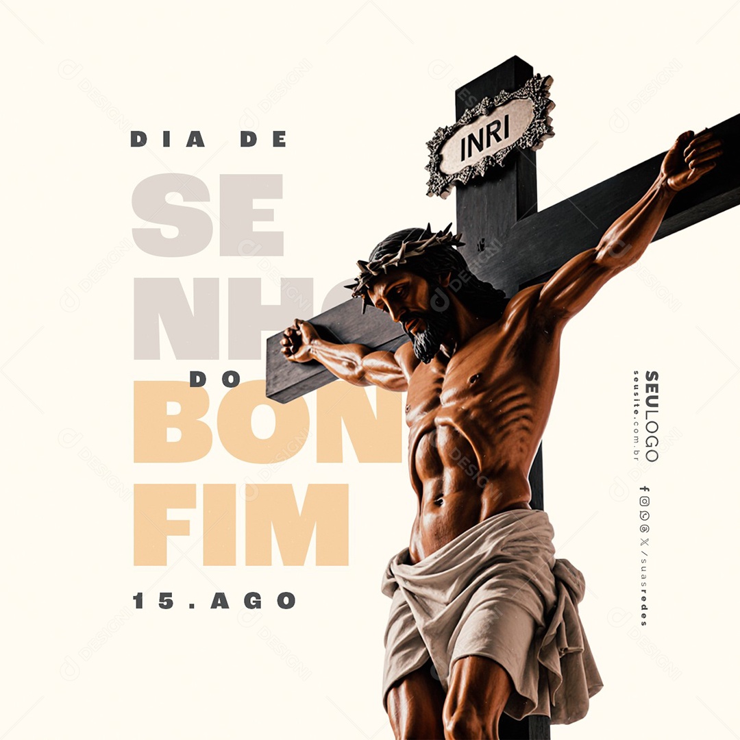 Dia de Senhor do Bonfim 15 de Agosto Social Media PSD Editável
