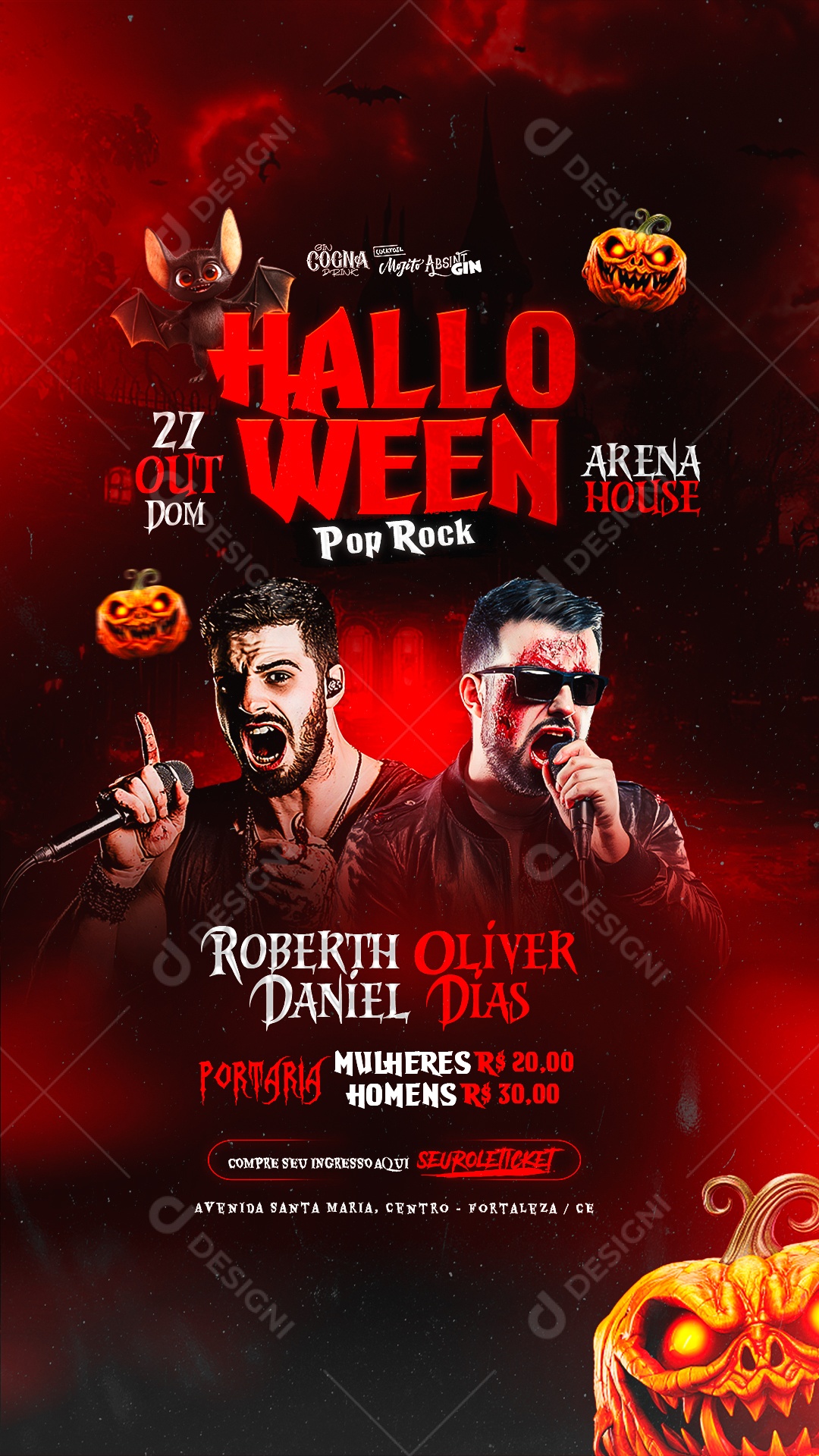 Story Flyer Halloween Pop Rock Social Media PSD Editável