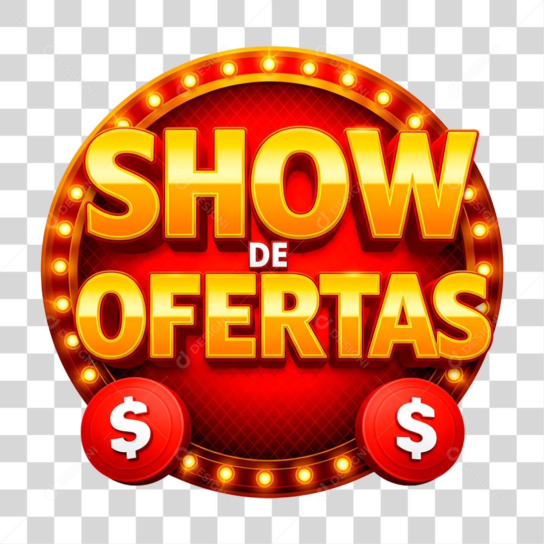 Selo 3D Show de Ofertas PNG Transparente