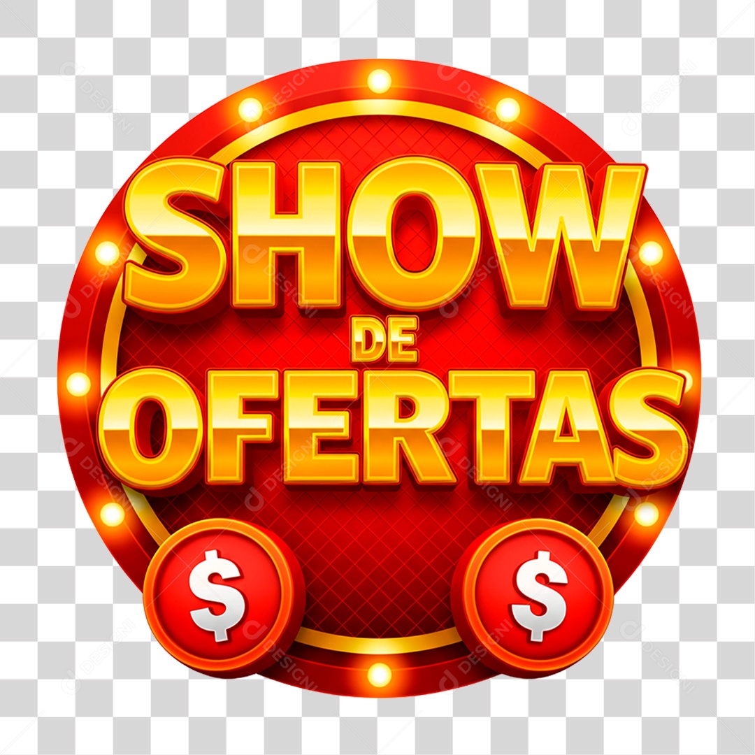 Selo 3D Show de Ofertas PNG Transparente