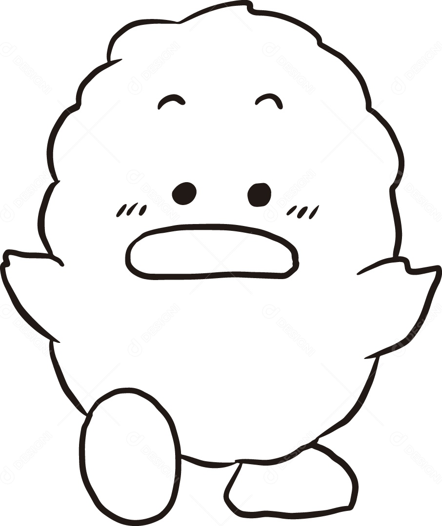 Desenho para Colorir Animal Ilustração Vetor EPS