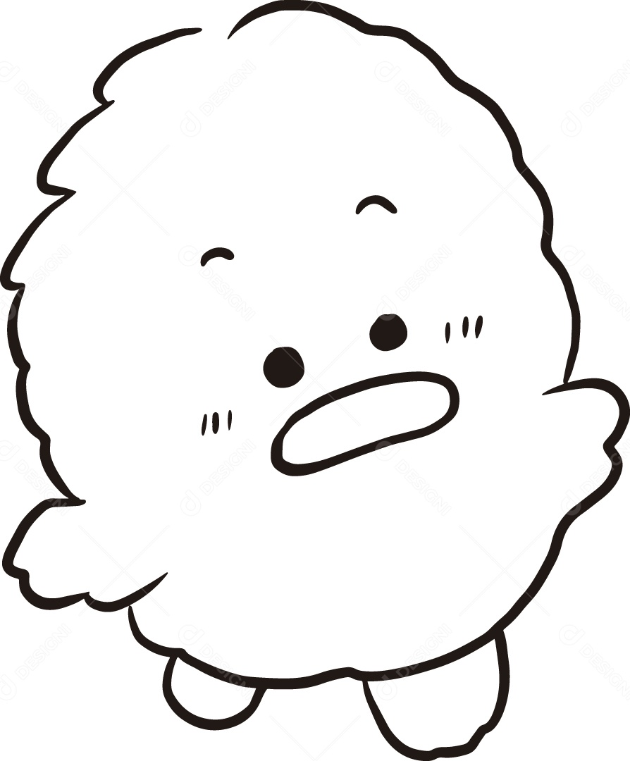 Desenho para Colorir Animal Ilustração Vetor EPS