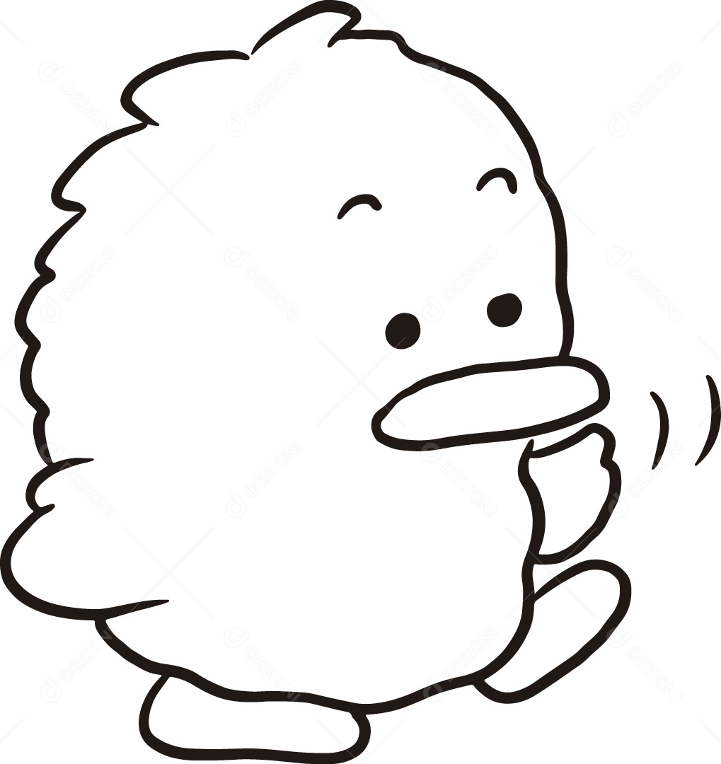 Desenho para Colorir Animal Ilustração Vetor EPS