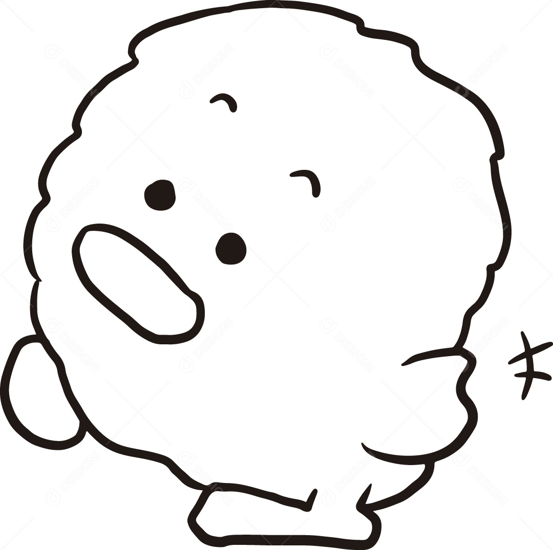 Desenho para Colorir Animal Ilustração Vetor EPS