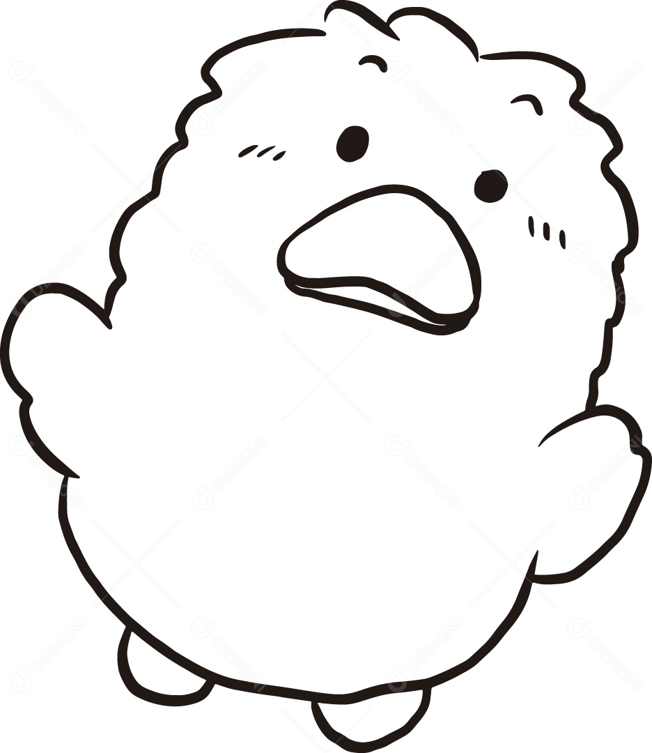 Desenho para Colorir Animal Ilustração Vetor EPS