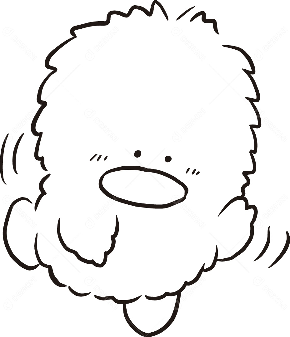 Desenho para Colorir de Animal Ilustração Vetor EPS